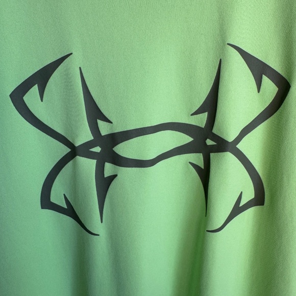 Under Armour ISO-CHILL Men's Active Short Sleeve Fish Hook Logo T-Shirt Green M - Picture 5 of 12